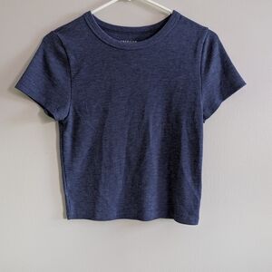 American Eagle Outfitters Navy Ribbed Top